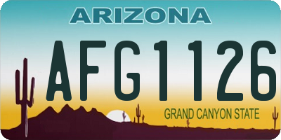 AZ license plate AFG1126