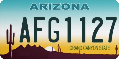 AZ license plate AFG1127