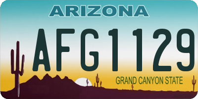 AZ license plate AFG1129