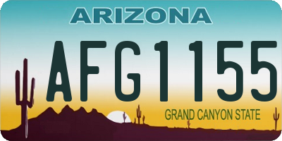 AZ license plate AFG1155