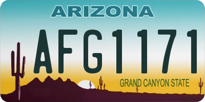 AZ license plate AFG1171
