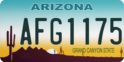 AZ license plate AFG1175