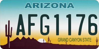 AZ license plate AFG1176