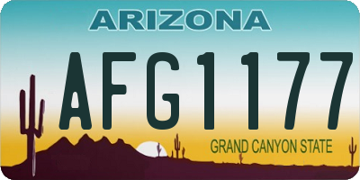 AZ license plate AFG1177