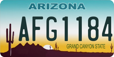 AZ license plate AFG1184