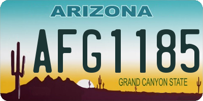 AZ license plate AFG1185