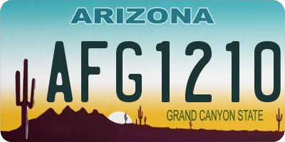 AZ license plate AFG1210