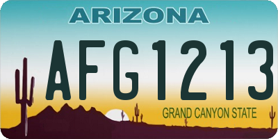 AZ license plate AFG1213