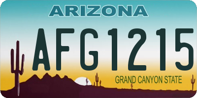 AZ license plate AFG1215