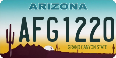 AZ license plate AFG1220