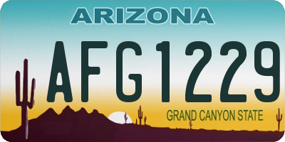 AZ license plate AFG1229