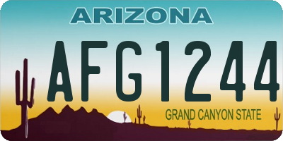 AZ license plate AFG1244