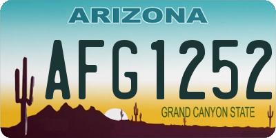 AZ license plate AFG1252