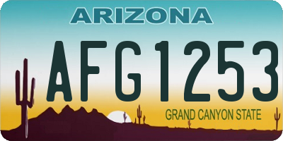 AZ license plate AFG1253