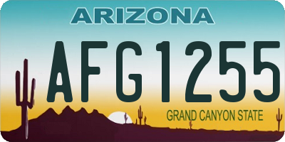 AZ license plate AFG1255