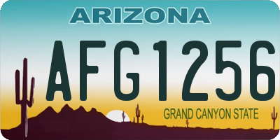 AZ license plate AFG1256