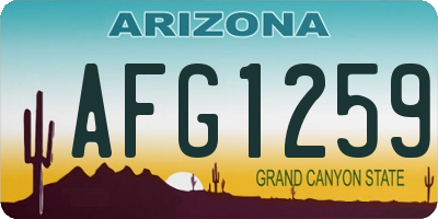 AZ license plate AFG1259
