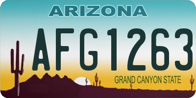 AZ license plate AFG1263