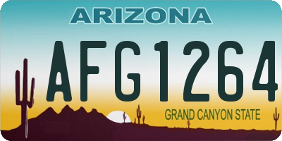 AZ license plate AFG1264