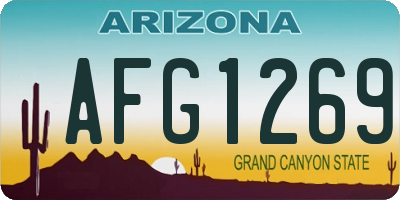 AZ license plate AFG1269