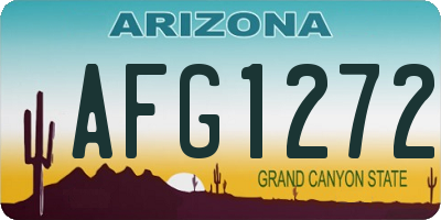AZ license plate AFG1272