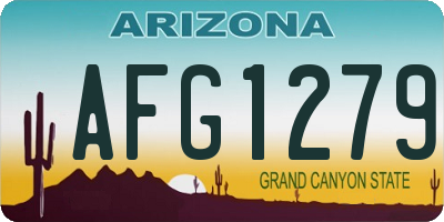 AZ license plate AFG1279