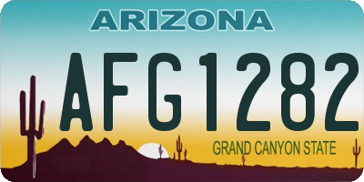 AZ license plate AFG1282