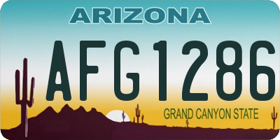 AZ license plate AFG1286