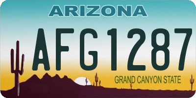 AZ license plate AFG1287