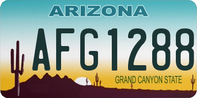 AZ license plate AFG1288