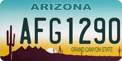 AZ license plate AFG1290