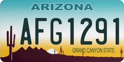 AZ license plate AFG1291