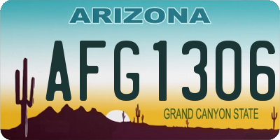 AZ license plate AFG1306