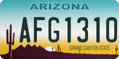 AZ license plate AFG1310