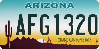 AZ license plate AFG1320