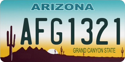 AZ license plate AFG1321