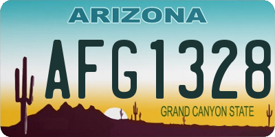 AZ license plate AFG1328