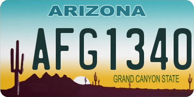 AZ license plate AFG1340