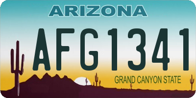AZ license plate AFG1341