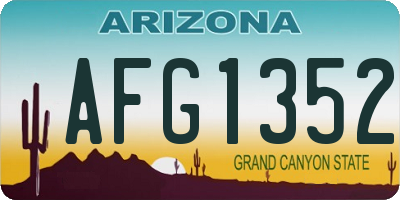 AZ license plate AFG1352