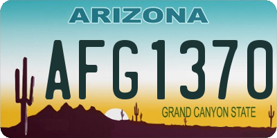 AZ license plate AFG1370