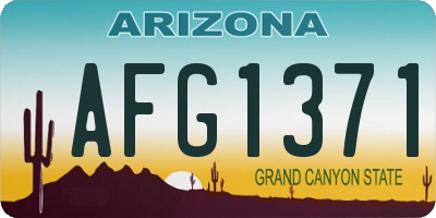 AZ license plate AFG1371