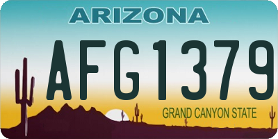 AZ license plate AFG1379