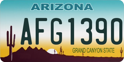 AZ license plate AFG1390
