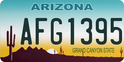 AZ license plate AFG1395
