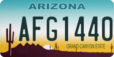 AZ license plate AFG1440