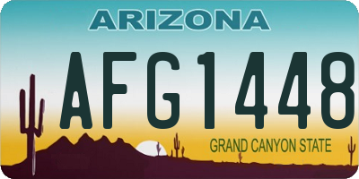 AZ license plate AFG1448