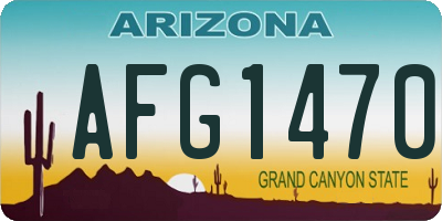 AZ license plate AFG1470