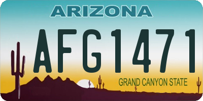 AZ license plate AFG1471