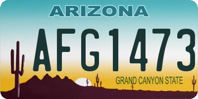 AZ license plate AFG1473